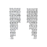 Load image into Gallery viewer, Art Deco Collection rectangle cut lab grown diamond earrings set in platinum by Victoire