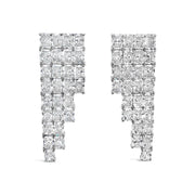 Art Deco Collection rectangle cut lab grown diamond earrings set in platinum by Victoire