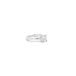 Load image into Gallery viewer, Les Pinky collection, Juliette ring featuring a cushion shape diamond on platinum by Victoire
