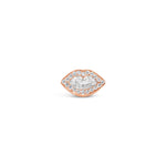 Load image into Gallery viewer, Le Kiss collection lip shape lab grown diamond in halo set in rose gold by Victoire