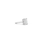 Load image into Gallery viewer, les pinky collection lab grown diamond rectangle brilliant cut ring on platinum by victoire