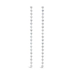 Load image into Gallery viewer, Sequence collection tennis style long earrings with lab grown diamonds on platinum by Victoire