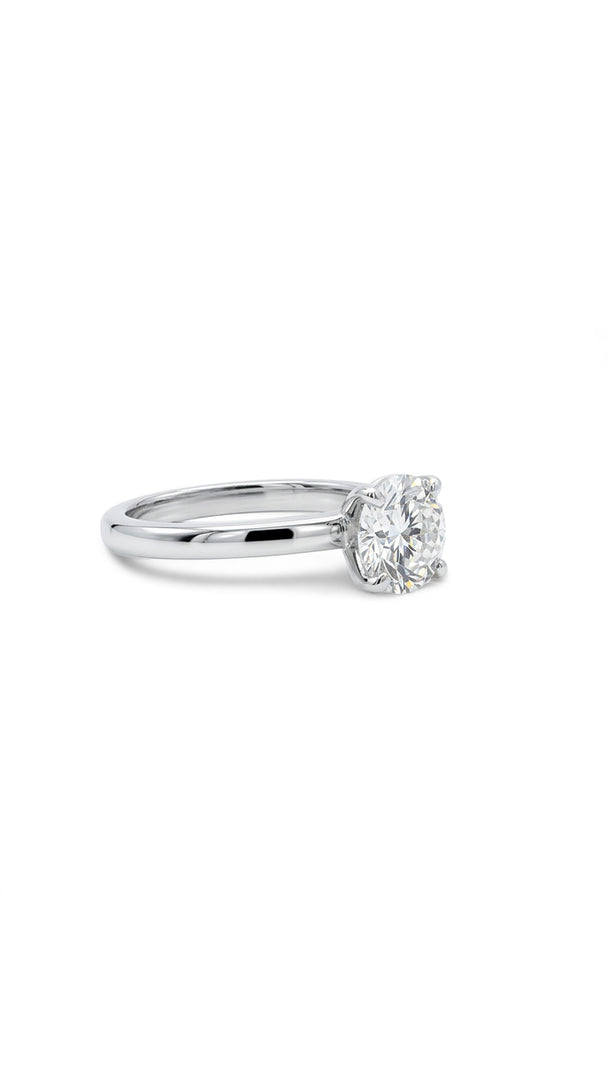 Fifi, Round Cut Lab-Grown Diamond Ring in Platinum