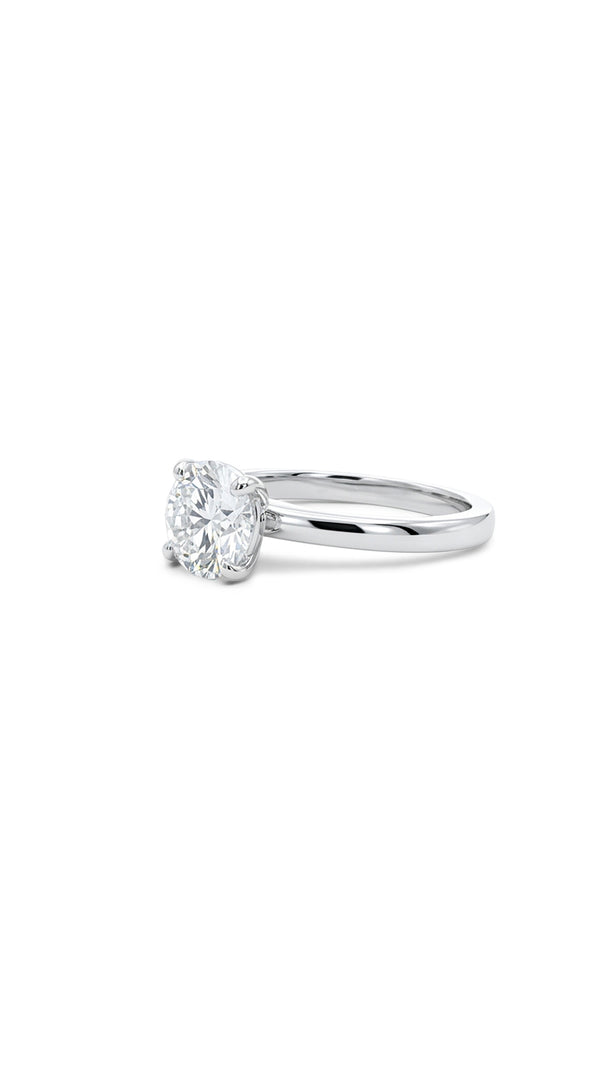 Fifi, Round Cut Lab-Grown Diamond Ring in Platinum