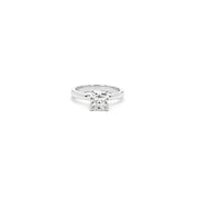 Les Pinky Collection featuring a cushion cut lab grown diamond solitaire style on platinum by Victoire