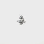 Load and play video in Gallery viewer, Marquise Cut Lab Grown Diamond Ring in Platinum