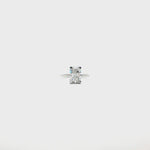 Load and play video in Gallery viewer, Radiant Cut Lab Grown Diamond Ring in Platinum