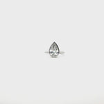 Load and play video in Gallery viewer, Pear Cut Lab Grown Diamond Ring in Platinum