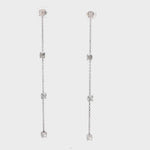 Load and play video in Gallery viewer, Video of Sequence collection long earrings with lab grown diamonds  and white gold by Victoire