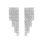 Load image into Gallery viewer, Art Deco Collection rectangle cut lab grown diamond earrings set in platinum by Victoire