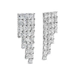 Load image into Gallery viewer, Art Deco Collection cushion cut lab grown diamonds earrings in platinum by Victoire
