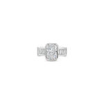 Load image into Gallery viewer, Art Deco collection lab grown diamond ring with rectangle and baguettes cuts by Victoire