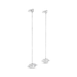 Load image into Gallery viewer, Details, Le Kiss Collection lab grown diamond lip shape pendant earrings in white gold by Victoire