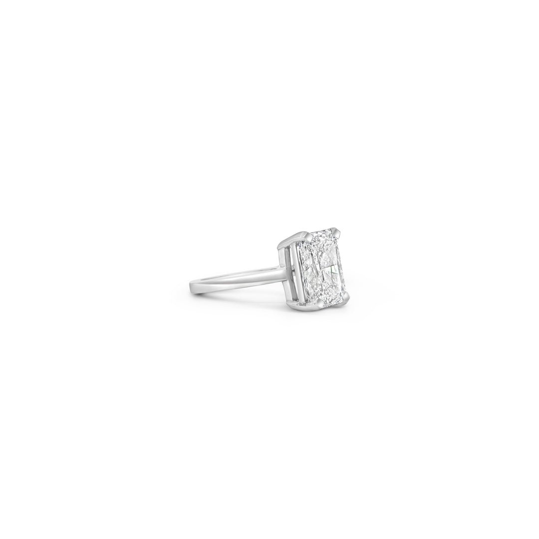 les pinky collection lab grown diamond rectangle brilliant cut ring on platinum by victoire
