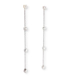 Load image into Gallery viewer, Right side view of Sequence collection long earrings with lab grown diamonds by Victoire